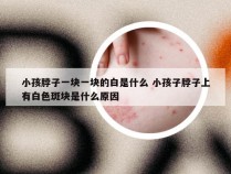 小孩脖子一块一块的白是什么 小孩子脖子上有白色斑块是什么原因