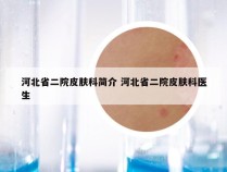 河北省二院皮肤科简介 河北省二院皮肤科医生