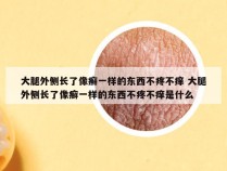 大腿外侧长了像癣一样的东西不疼不痒 大腿外侧长了像癣一样的东西不疼不痒是什么