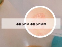 手臂小白点 手臂小白点痒