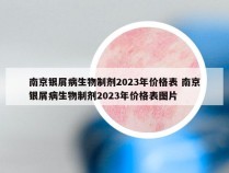 南京银屑病生物制剂2023年价格表 南京银屑病生物制剂2023年价格表图片