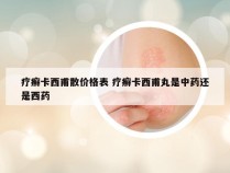 疗癣卡西甫散价格表 疗癣卡西甫丸是中药还是西药