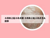 小孩身上起小白点图 小孩身上起小白点怎么回事