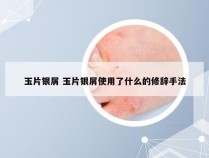 玉片银屑 玉片银屑使用了什么的修辞手法