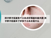 孩子脖子后面有个小白点好像越长越大图 孩子脖子后面长了好多个小白点是什么