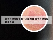 六个月宝宝嘴角有一小块发白 六个月宝宝嘴角长白的