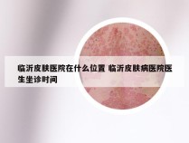 临沂皮肤医院在什么位置 临沂皮肤病医院医生坐诊时间